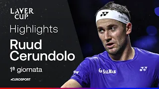 Ruud inaugura la Laver Cup con una bella vittoria su Cerundolo | HIGHLIGHTS | LAVER CUP 2026