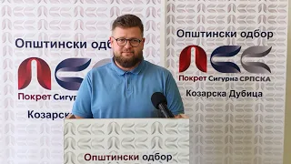 Konferencija za novinare - Draško Stanivuković - Pokret sigurna srpska - Stefan Bundalo  21.09.2026.