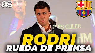 RODRI HERNÁNDEZ PRESENTACIÓN | RUEDA PRENSA completa FICHAJE FC BARCELONA: Real Madrid, Flick.