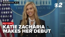 New White House Press Secretary Katie Zacharia's podium debut