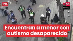 Encuentran en Miraflores a menor con autismo que había desaparecido hace más de 20 días