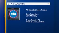 All elevated CTA stations in the Loop to be closed this weekend for track repairs