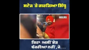 ਸਟੇਜ 'ਤੇ ਗਰਜਿਆ ਸਿੱਧੂ...  ਕਿਹਾ : ਅਸੀਂ ਭੇੜ  ਬੱਕਰੀਆਂ ਨਹੀਂ , ਜੋ.....