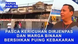 PASCA KERICUHAN DIRJENPAS DAN WARGA BINAAN BERSIHKAN PUING KEBAKARAN