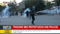 Protestuesit sulm me fishekzjarrë drejt forcave policore, shpërndahen nga uji e gazi lotjsellës