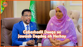 Cabashadii Deeqa oo Jawaab Degdeg ah Heshay Wasiirka Warfaafinta oo Xafiiskiisa Ku Qaabilay.