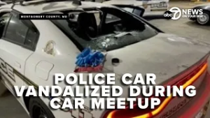 Police cruisers vandalized during Silver Spring street takeover