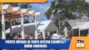 Fuertes ráfagas de viento afectan Escuintla y dañan comercios