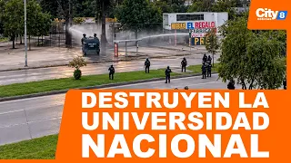 Chaos in Bogotá: National University condemns acts of vandalism