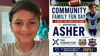 Community continues to rally around 10-year-old Asher Thomson as he recovers from devastating crash