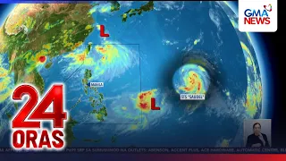 Satellite image ng bagyo at 2 LPA sa labas ng PAR | 24 Oras