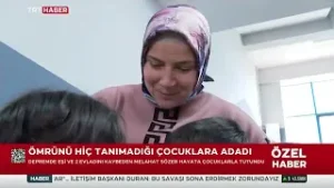 Melahat Sözer, Hatay'daki okulda çocuklarla gönüllü ilgileniyor