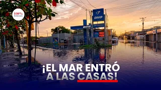 Marejada inunda viviendas y caminos en costas del occidente de Nicaragua