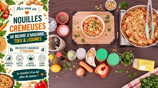 Mix-moi ça: Nouilles Crémeuses au Beurre d’Arachide, Tofu & Légumes