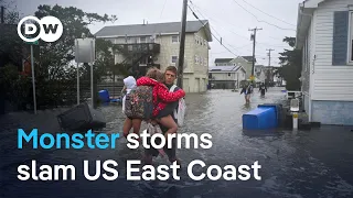 100,000 without power as Nor’easter sweeps US East Coast | DW News