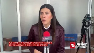 "A terrible stain," Valentina Centeno on Zamora's legal situation