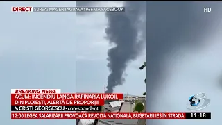 Fire near Lukoil refinery in Ploiești, major alert