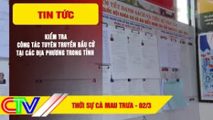 THỜI SỰ CÀ MAU TRƯA 02-3-2026 | KIỂM TRA CÔNG TÁC TUYÊN TRUYỀN BẦU CỬ TẠI CÁC ĐỊA PHƯƠNG TRONG TỈNH