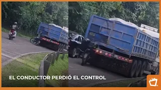 Motorcyclist survives after crashing into truck in #Jinotega