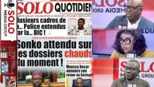 REVUE DES TITRES AVEC AHMED AIDARA FATOU ABDOU NDIAYE ET MANSOUR DIOP SUR SOLO MEDIA...