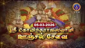 Sri Govindarajaswamy vari || Unjal seva || Tirupati || SVBC2 Tamil || 05-03-2026 || SVBC TTD