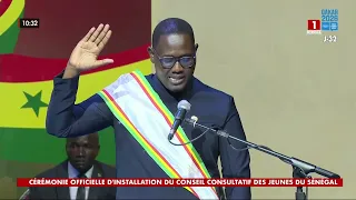 INSTALLATION DU CCJS : LECTURE DU SERMENT DE LA JEUNESSE PAR LE PRÉSIDENT MBAYE KÉBÉ