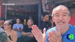 Street vendors protest after city hall's decision to remove workers from their stalls.