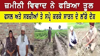 ਜ਼ਮੀਨੀ ਵਿਵਾਦ ਨੇ ਫੜਿਆ ਤੂਲ ਫਸਲ ਅਤੇ ਸਬਜ਼ੀਆਂ ਤੇ ਸਪ੍ਰੇ ਕਰਕੇ ਸਾੜਨ ਦੇ ਲੱਗੇ ਦੋਸ਼