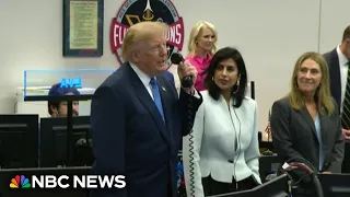 Trump calls into the International Space Station from NASA Mission Control