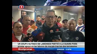 Grupo de larenses partió a La Guaira para prestar apoyo en las labores de rescate tras sismos