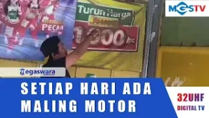 AKSI MALING MOTOR DI GANDOANG TEREKAM CCTV