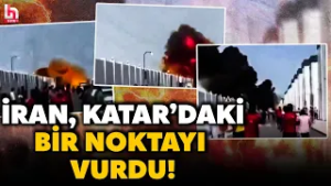 DEHŞET ANLARI! İran, Katar'daki bir noktayı vurdu! Vatandaşlar kaçacak yer aradı! Dünya ayakta!