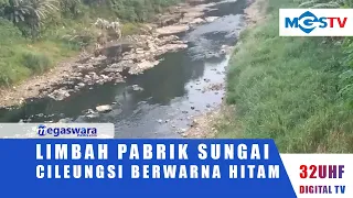 SUSPECTED INDUSTRIAL WASTE POLLUTION, CILEUNGSI RIVER TURNS BLACK AND FOUL-SMELLING