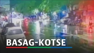 Basag-kotse ng riding-in-tandem sa Aurora Boulevard | ABS-CBN News
