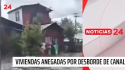 Canal overflow floods homes in Curacautín