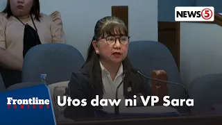 Acosta: Inutos ni VP Sara na ibigay sa OVP Security Officer ang Confi Funds | Frontline Tonight