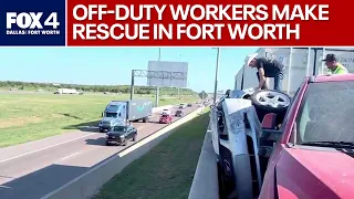 Off-duty first responders in Texas rescue trapped driver