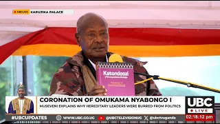 NYABONGO I CORONATION: MUSEVENI GIFTS NEW OMUKAMA WITH 100 COWS & A RUNYANKOLE-RUKIGA DICTIONARY