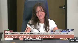 Council Study Session - 8/13/2026