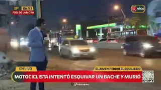 Motociclista murió tras intentar esquivar un bache