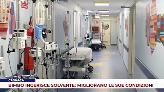 NEWS: Child swallows solvent; his condition improves.