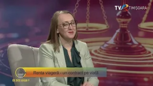 Prof. univ. dr. Florin Moțiu explică mecanismul juridic al rentei viagere #CeZiceLegea @TVRTM
