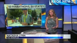 Man runs 50th marathon in 50 states, finishing in Duke City surrounded by family