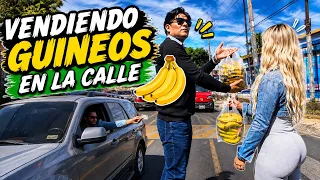 SELLING BANANAS ON THE STREET! Who sold more, Cristian or Adry?