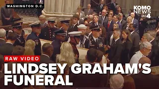 RAW VIDEO: Lindsey Graham's casket arrives at Washington National Cathedral