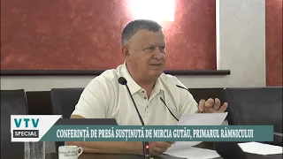 PRESS CONFERENCE HELD BY MIRCIA GUTĂU, MAYOR OF RÂMNICU VÂLCEA