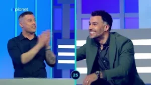 Pantomima z Davidom Urankarjem v kvizu Kolo sreče