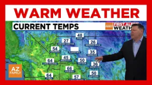 Record-breaking weekend warmth across Arizona