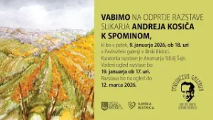 Odprtje slikarske razstave Andreja Kosiča: K spominom,  januar 2026