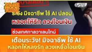 เตือนระวัง! มิจฉาชีพใช้ AI หลอกให้หลงรัก ลวงเหยื่อโอนเงิน (13 ก.พ. 69) | แซ่บทูเดย์